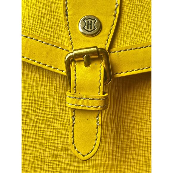Yellow JW Hulme Leather Crossbody Bag With Tassel Accent & Adjustable Strap - Picture 11 of 14